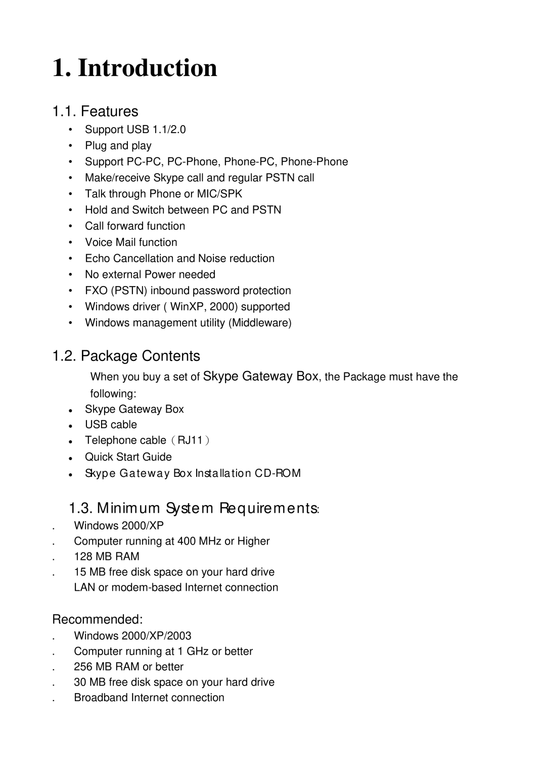 Edimax Technology VO-4500SK V2.0 user manual Introduction, Features, Package Contents 