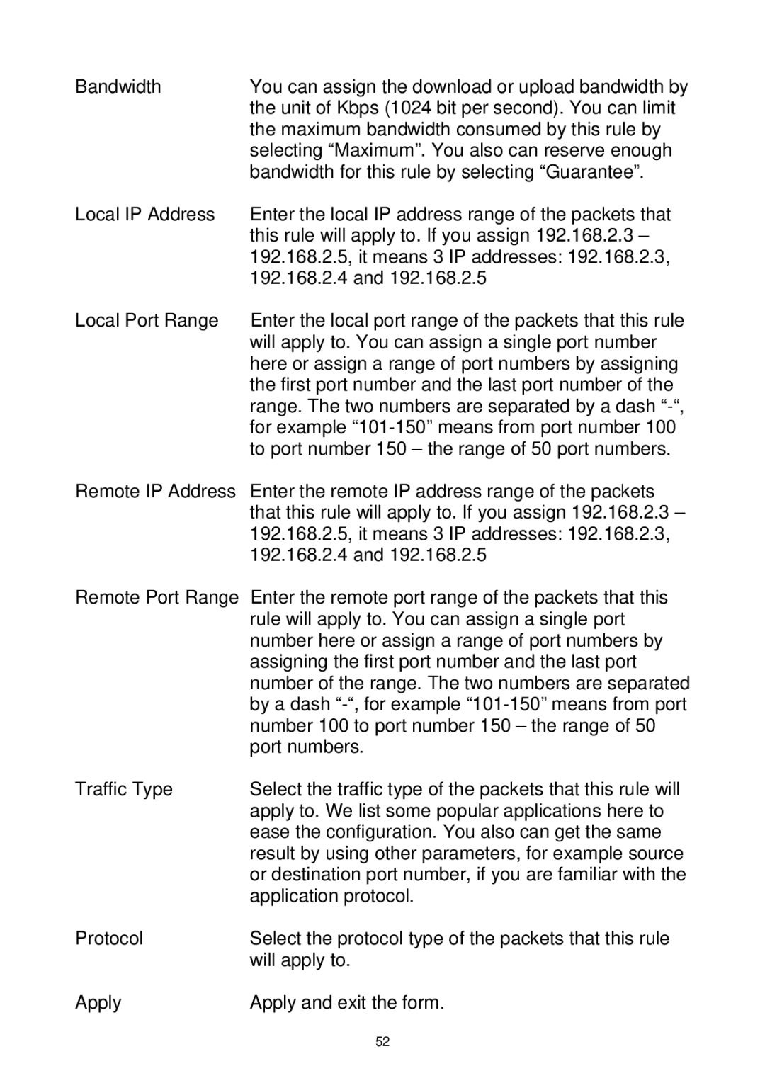 Edimax Technology Wireless Broadband Router manual Will apply to. You can assign a single port number 