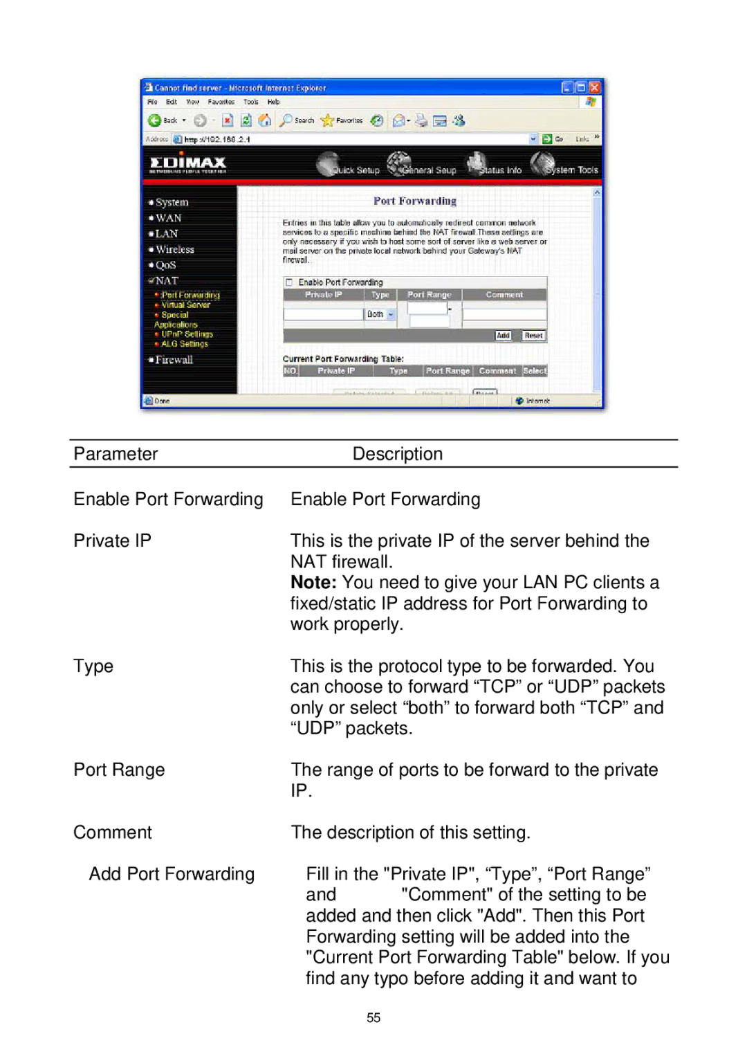 Edimax Technology Wireless Broadband Router manual 