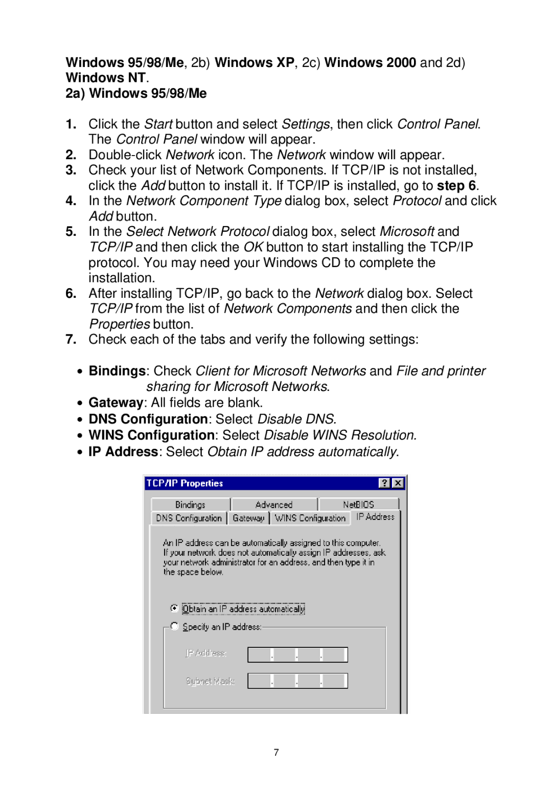 Edimax Technology Wireless Broadband Router manual DNS Configuration Select Disable DNS 