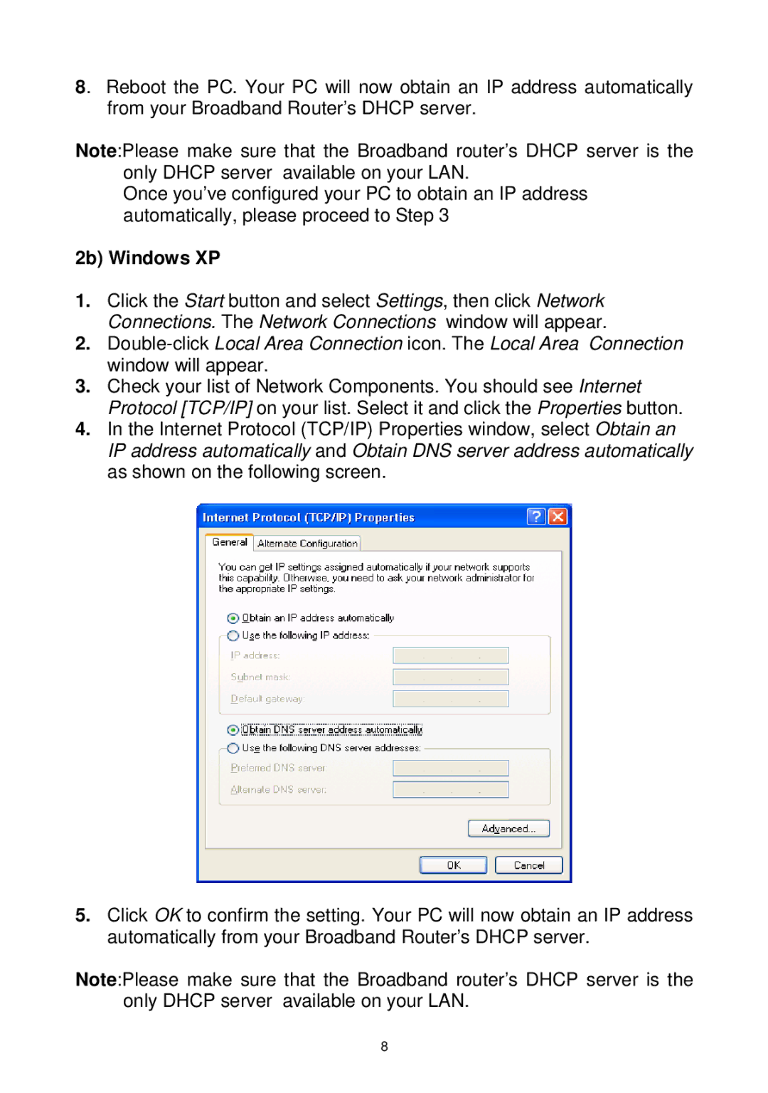 Edimax Technology Wireless Broadband Router manual 2b Windows XP 