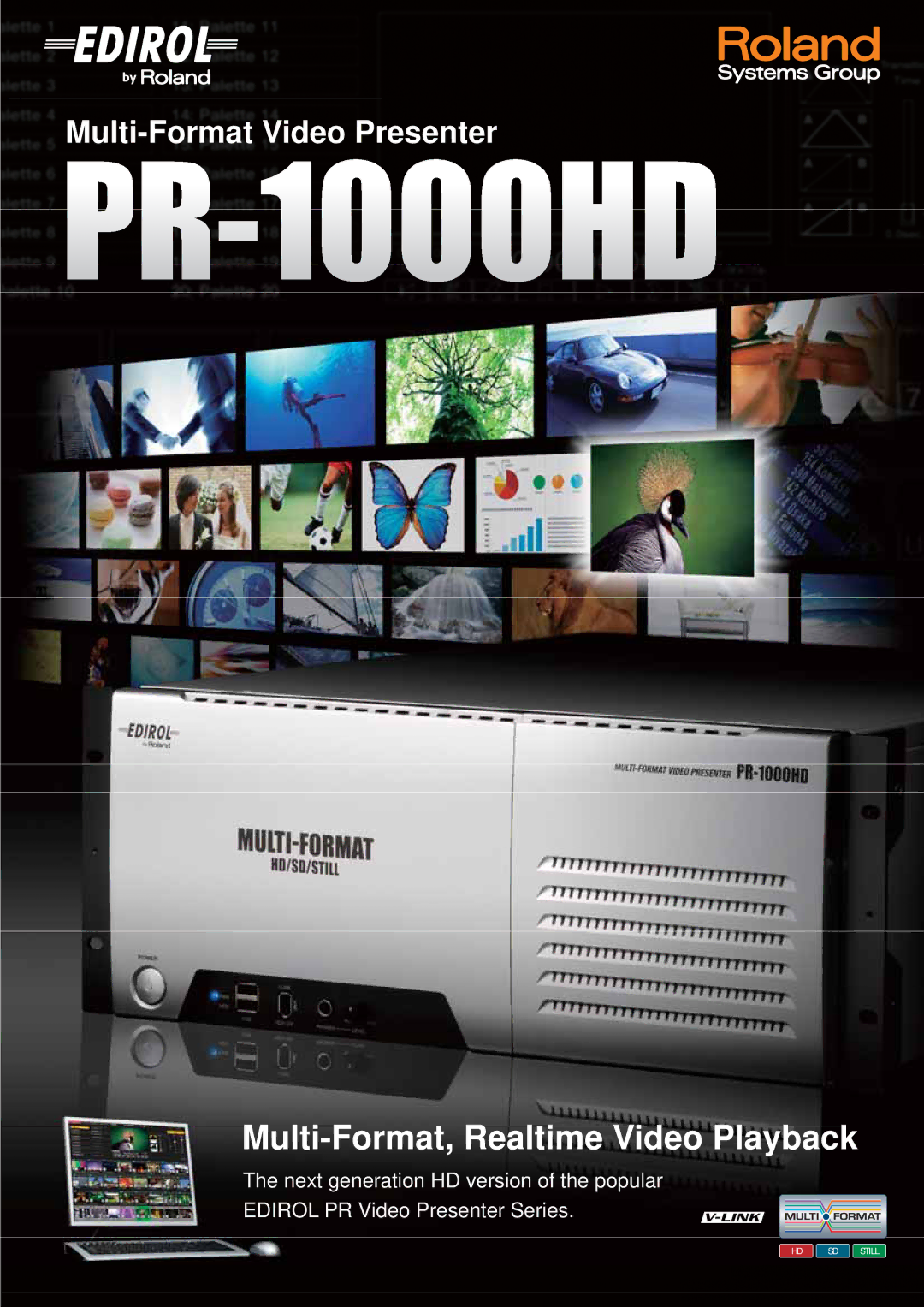 Edirol PR-1000HD manual Multi-Format, Realtime Video Playback 