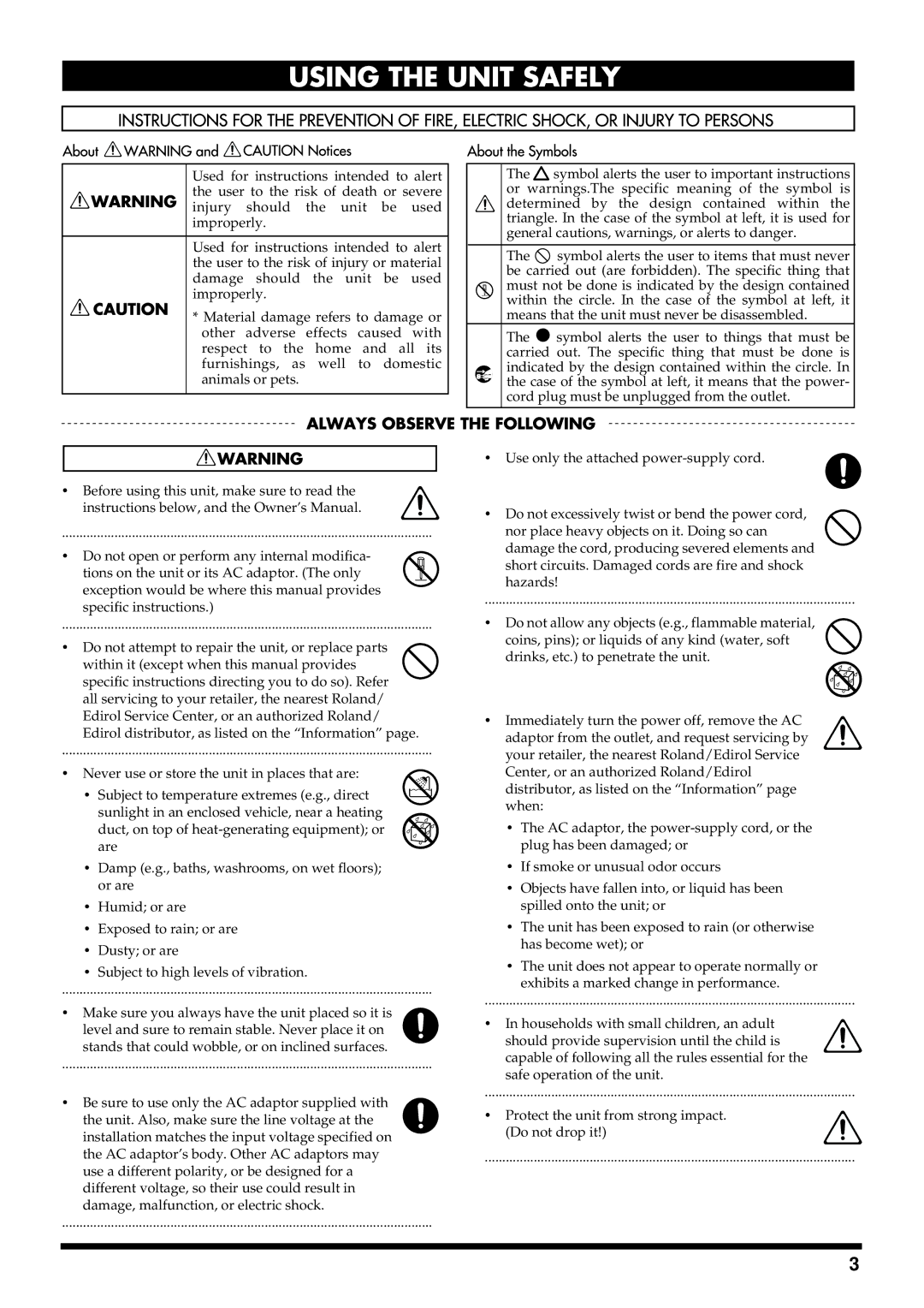 Edirol V-4 owner manual 