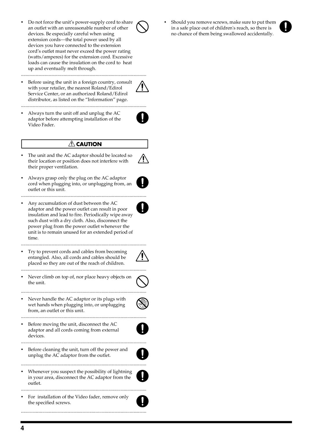 Edirol V-4 owner manual 