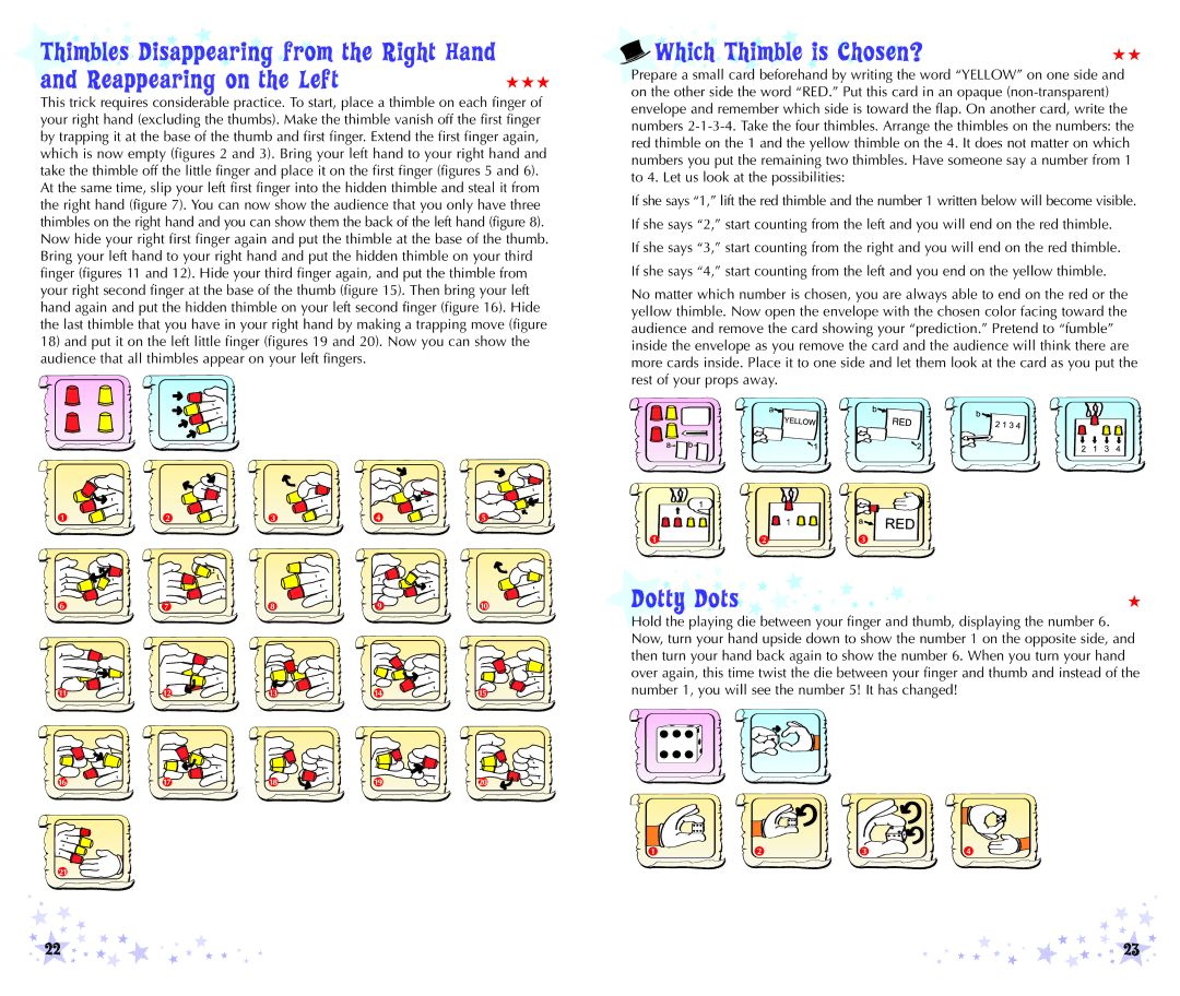 Educational Insights EI-5166 manual Which Thimble is Chosen?, Dotty Dots 