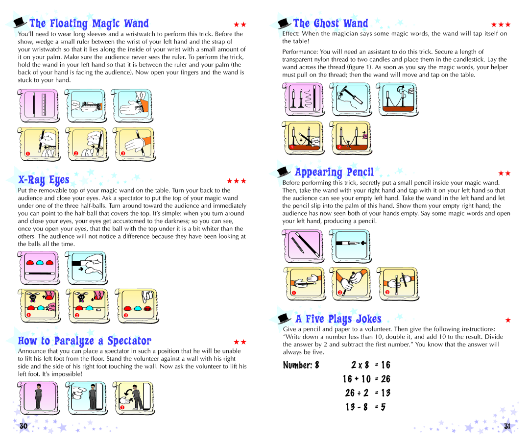 Educational Insights EI-5166 Floating Magic Wand, Ray Eyes, Ghost Wand, Appearing Pencil, How to Paralyze a Spectator 