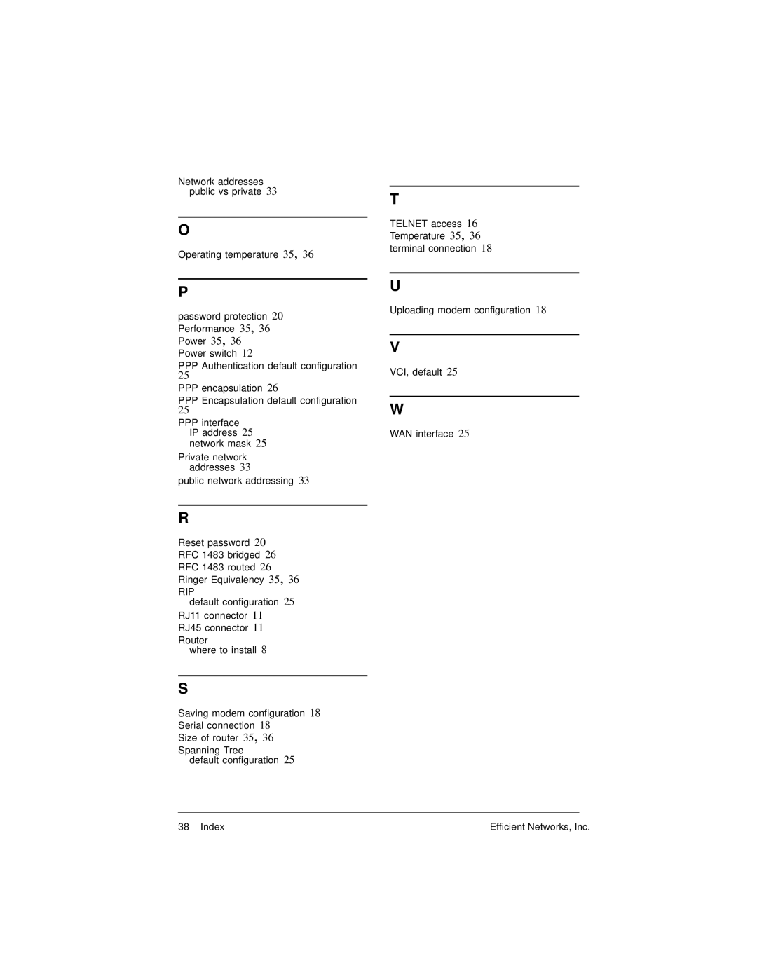 Efficient Networks 5600 Series manual Rip 