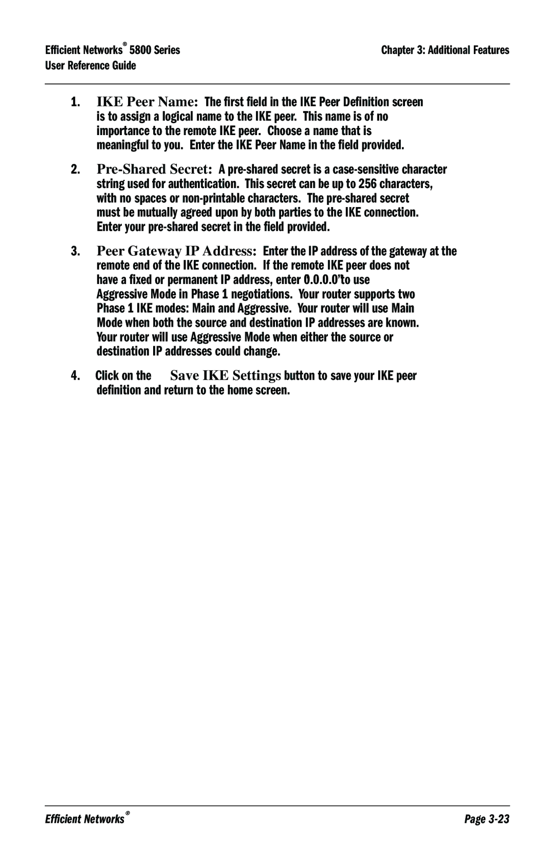 Efficient Networks 5800 manual Efficient Networks 