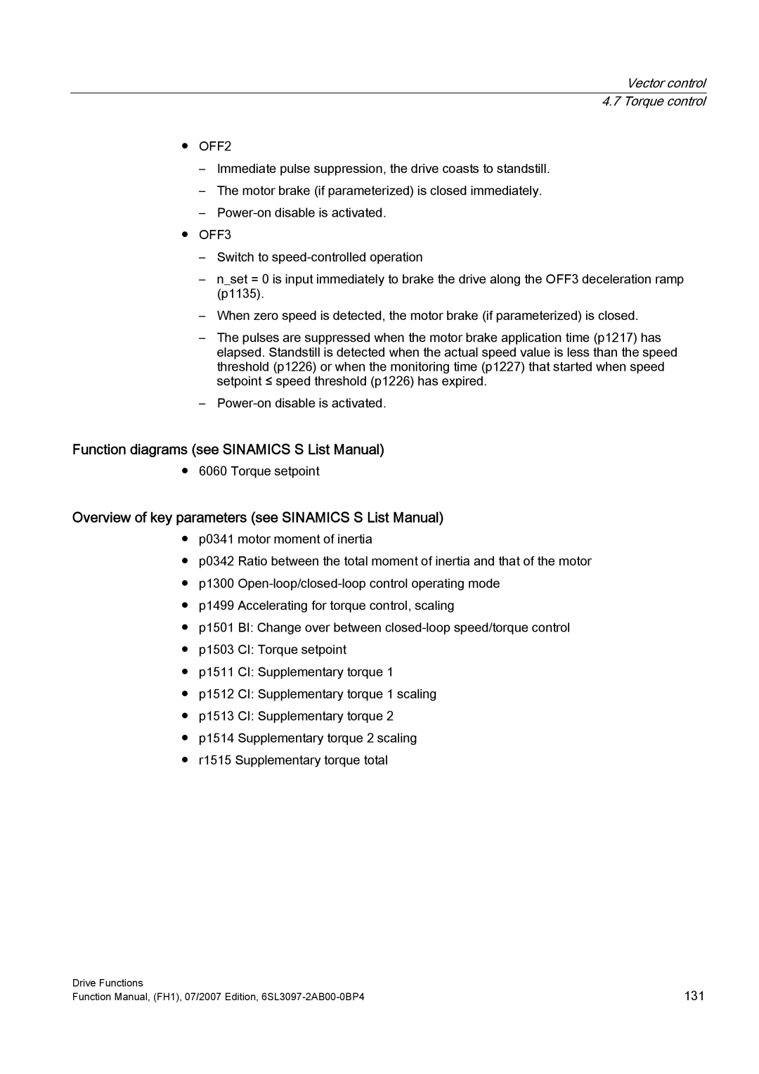 Efficient Networks S120 manual Torque setpoint 