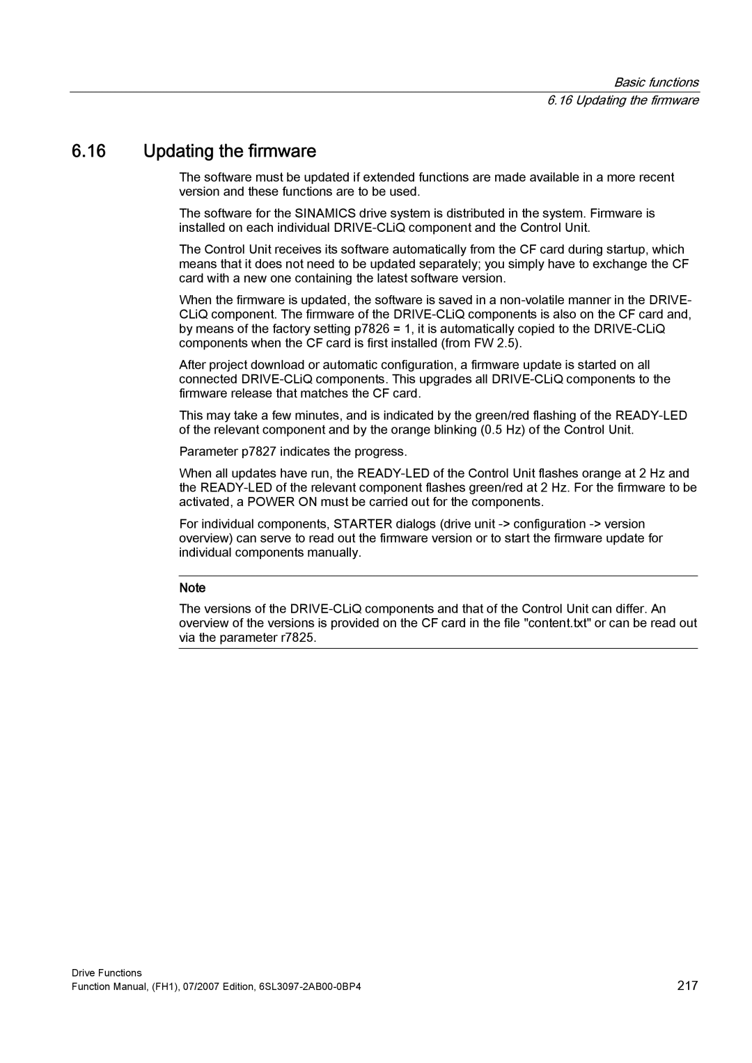 Efficient Networks S120 manual Basic functions 6.16 Updating the firmware 