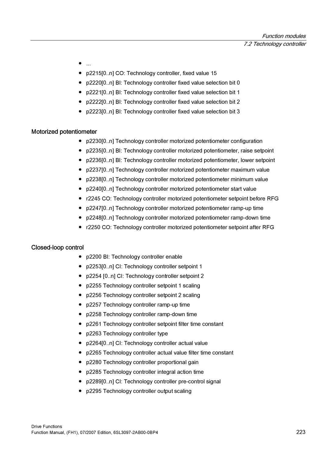 Efficient Networks S120 manual Motorized potentiometer, Closed-loop control 