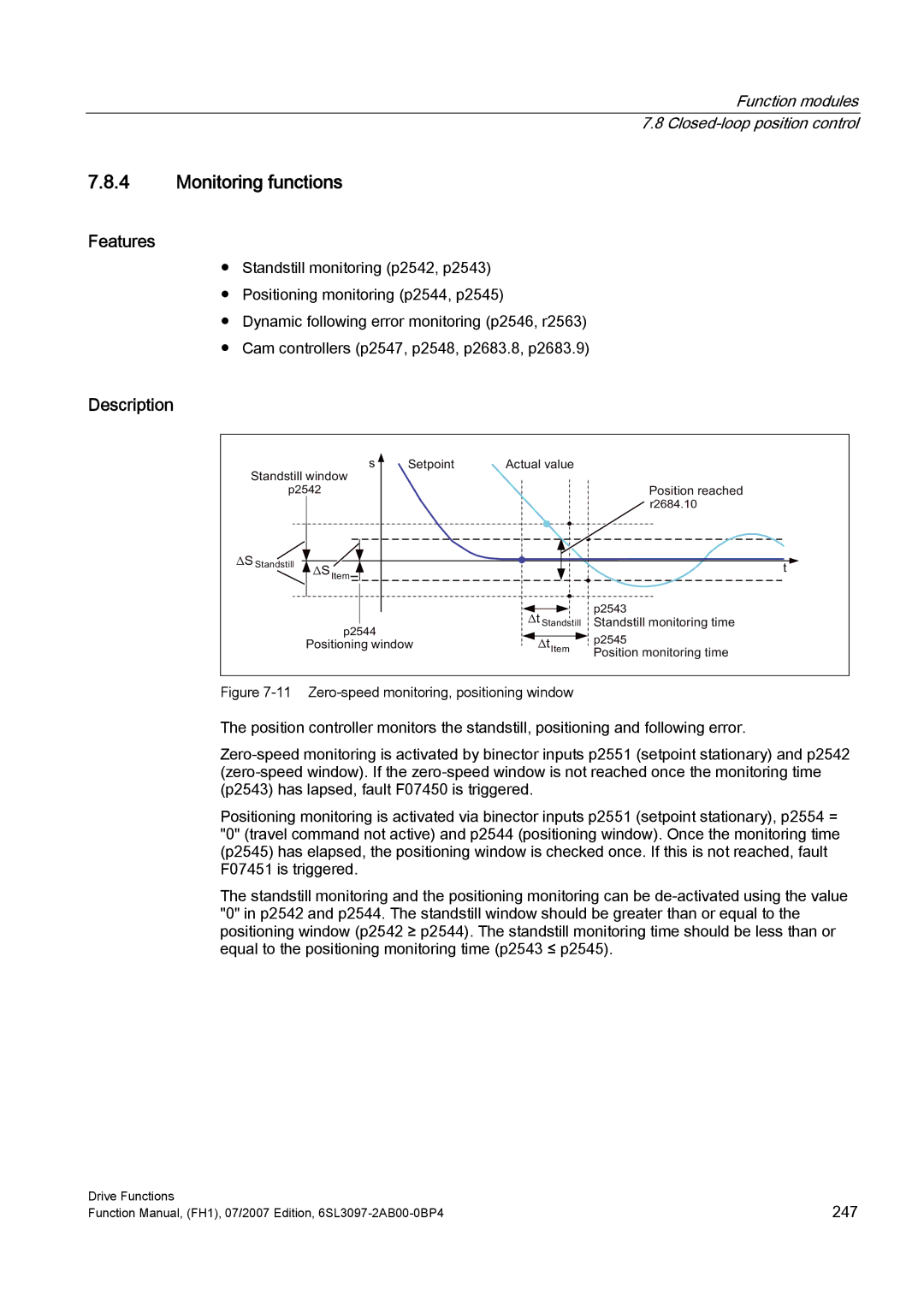 Efficient Networks S120 manual Monitoring functions, 6HWSRLQW 