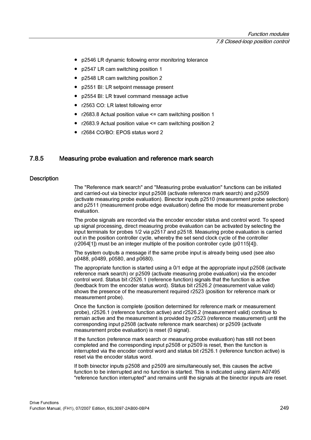 Efficient Networks S120 manual Measuring probe evaluation and reference mark search 