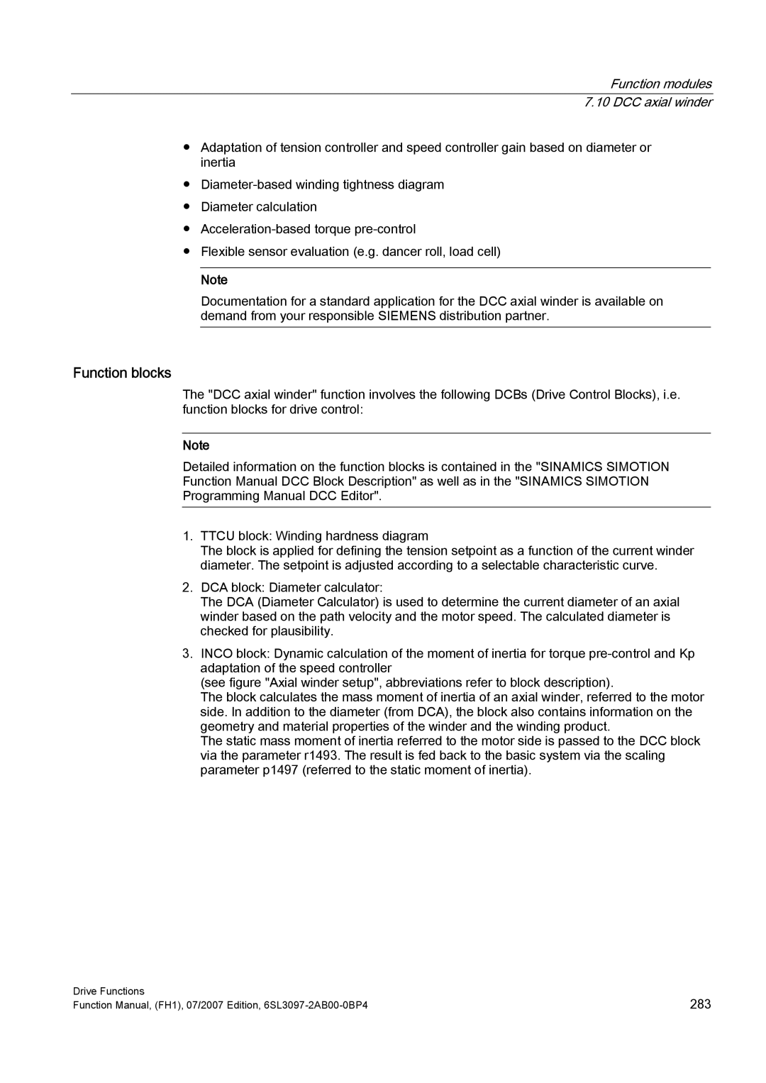 Efficient Networks S120 manual Function blocks 