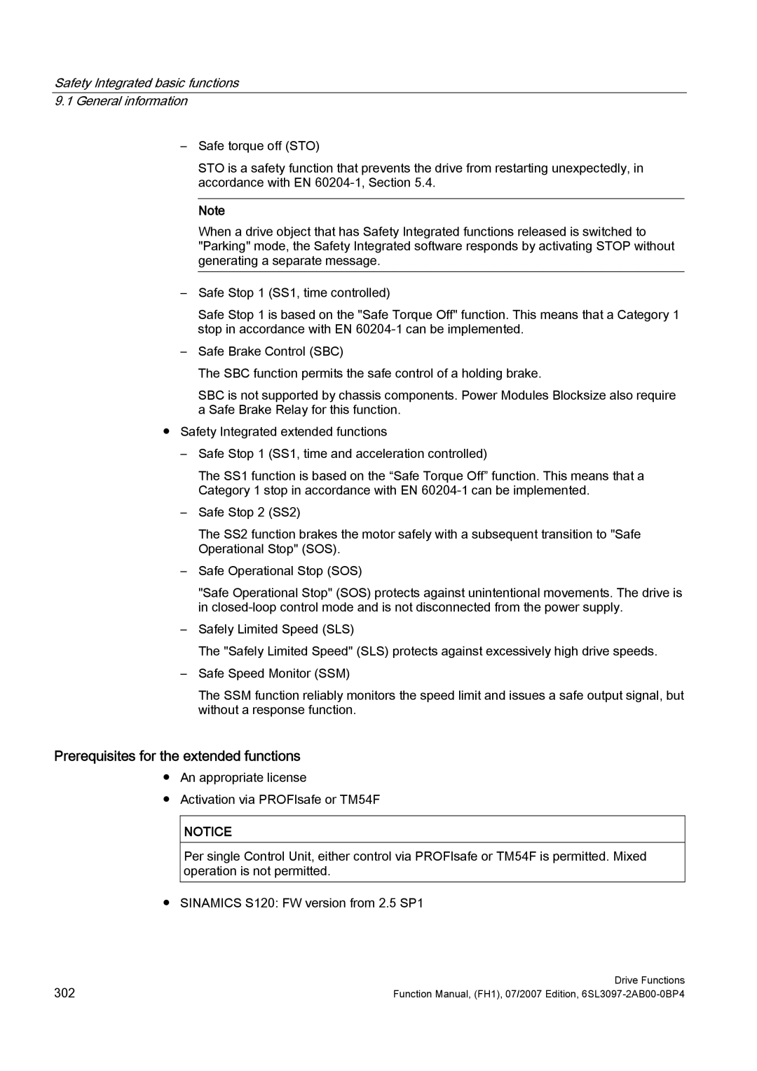 Efficient Networks S120 manual Prerequisites for the extended functions 