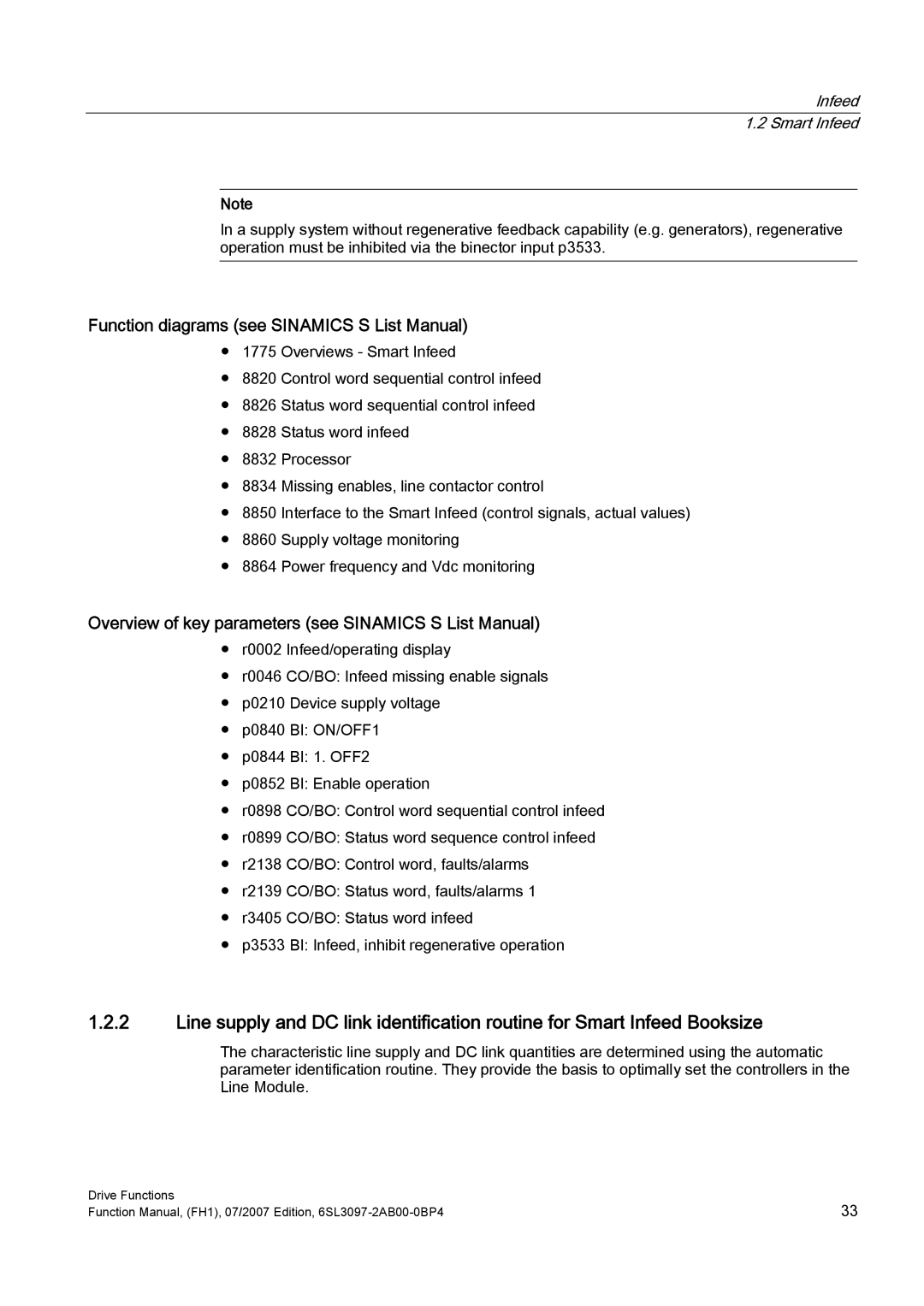 Efficient Networks S120 manual Function diagrams see Sinamics S List Manual 