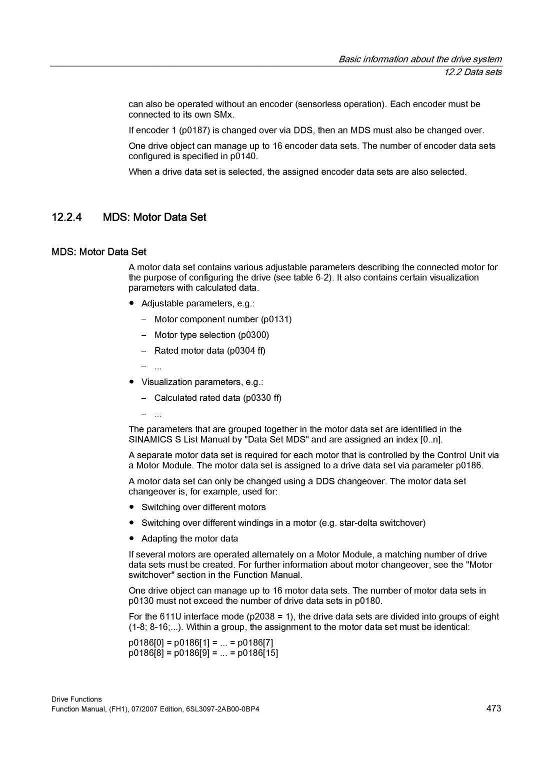 Efficient Networks S120 manual MDS Motor Data Set 