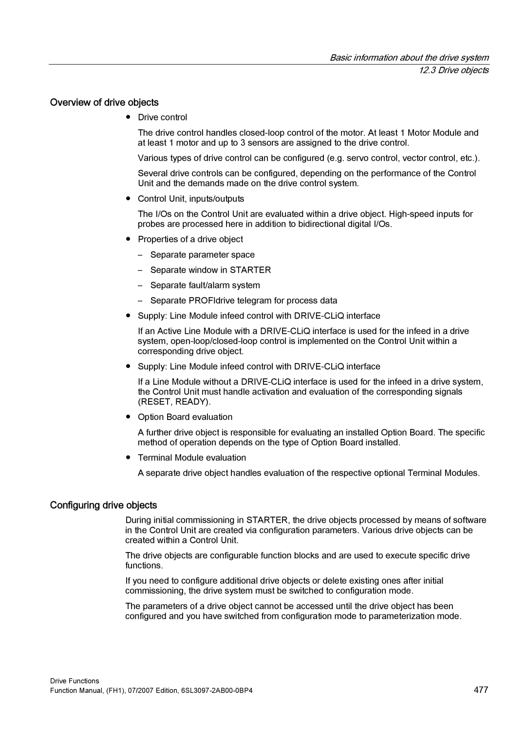 Efficient Networks S120 manual Overview of drive objects, Configuring drive objects 