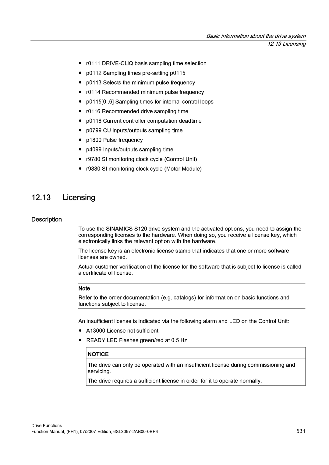 Efficient Networks S120 manual Basic information about the drive system 12.13 Licensing 