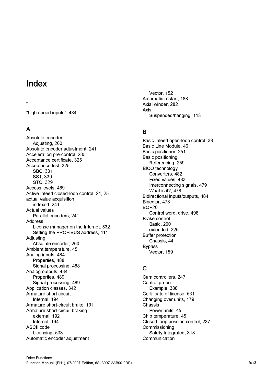 Efficient Networks S120 manual Index 