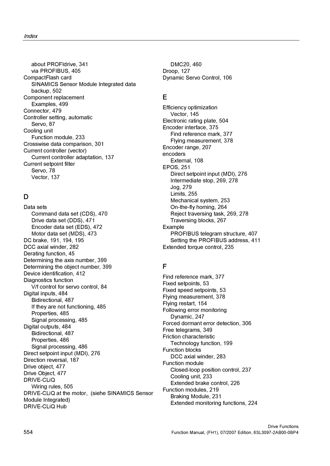 Efficient Networks S120 manual Index 