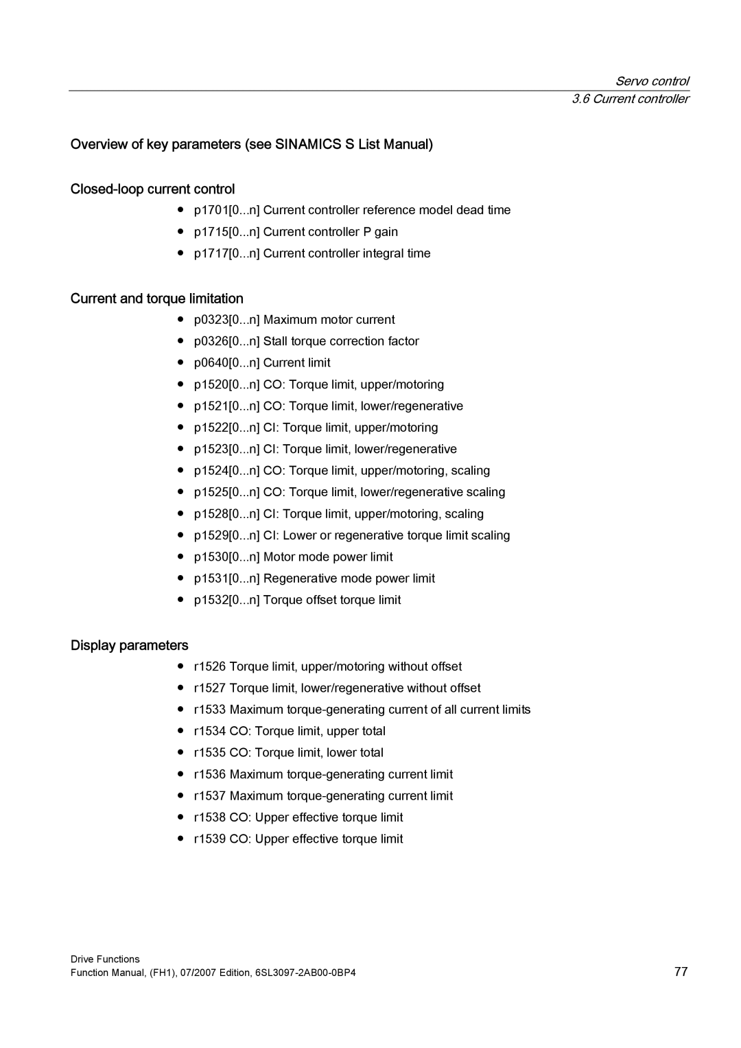 Efficient Networks S120 manual Display parameters 