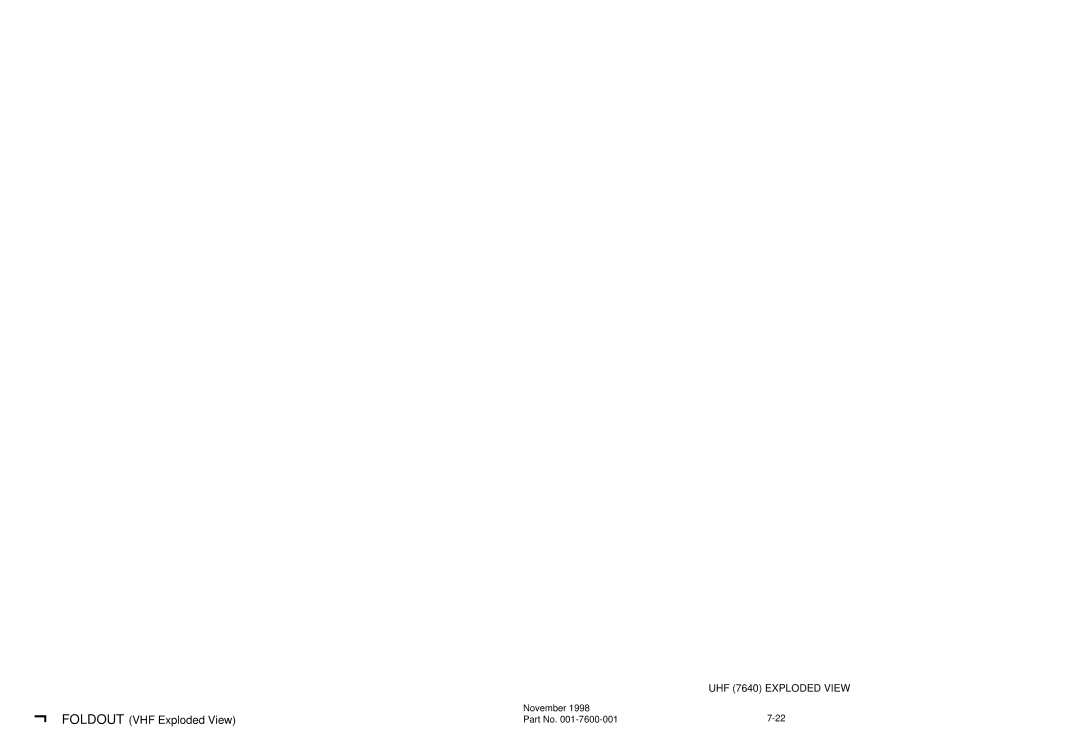 EFJohnson 761X, 764X service manual UHF 7640 Exploded View 