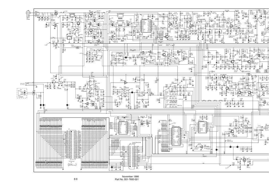 EFJohnson 764X, 761X service manual UHF 7640 Main Board Schematic 