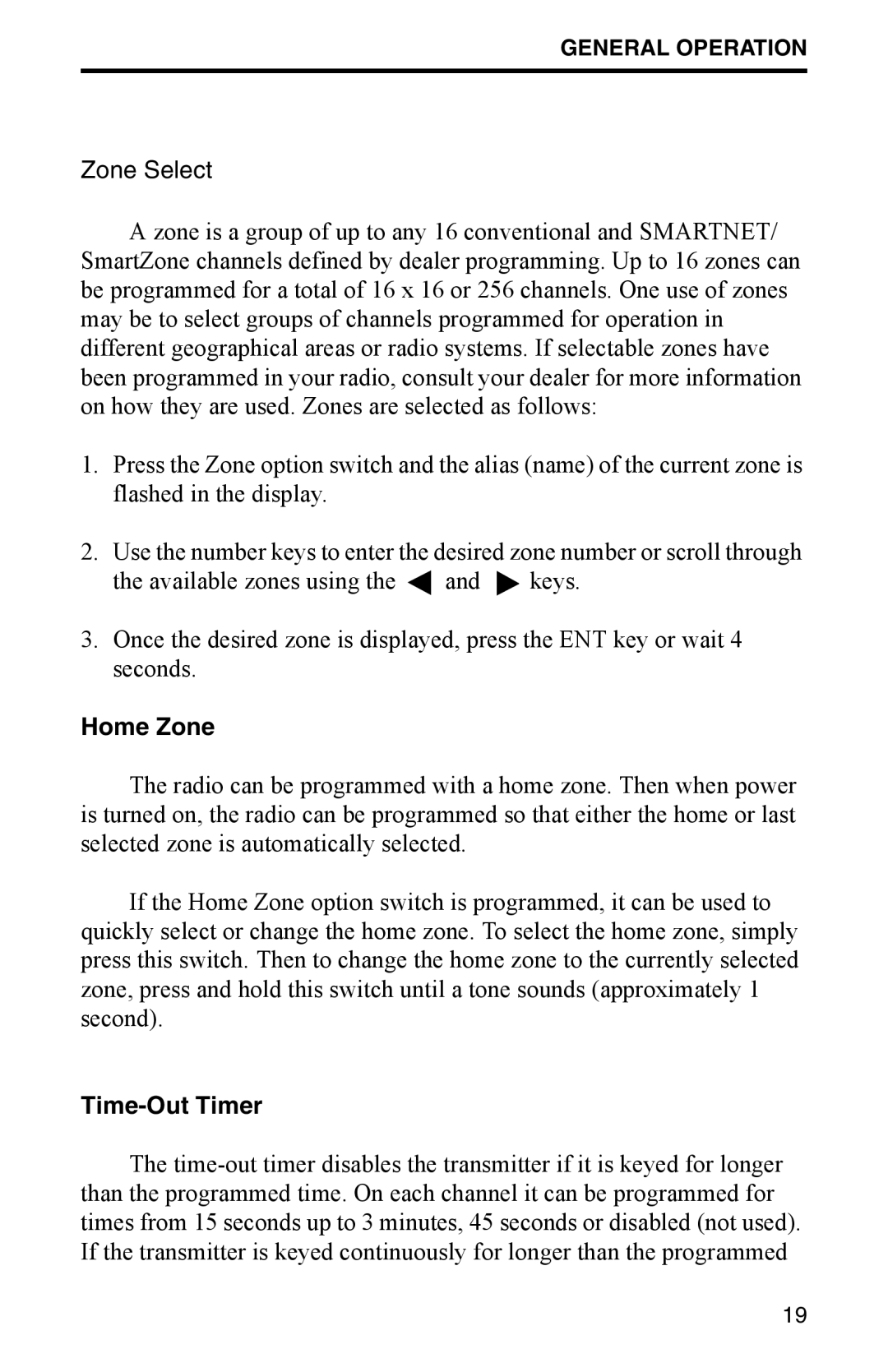 EFJohnson FM Portable Radio Intrinsically-Safe SMARTNET, SmartZone Conventional Zone Select, Home Zone, Time-Out Timer 