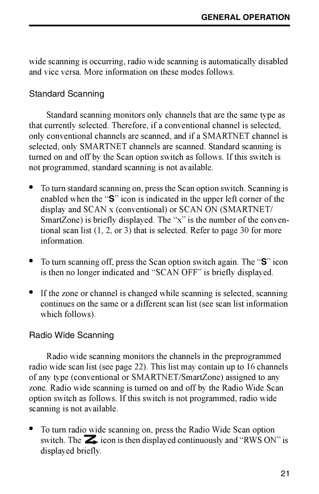 EFJohnson FM Portable Radio Intrinsically-Safe SMARTNET, SmartZone Conventional Standard Scanning, Radio Wide Scanning 