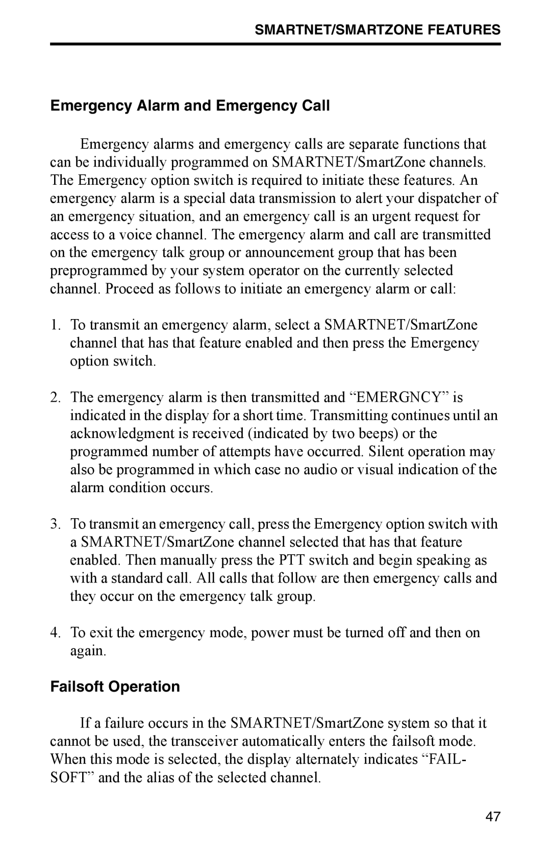 EFJohnson FM Portable Radio Intrinsically-Safe SMARTNET, SmartZone Conventional manual Emergency Alarm and Emergency Call 