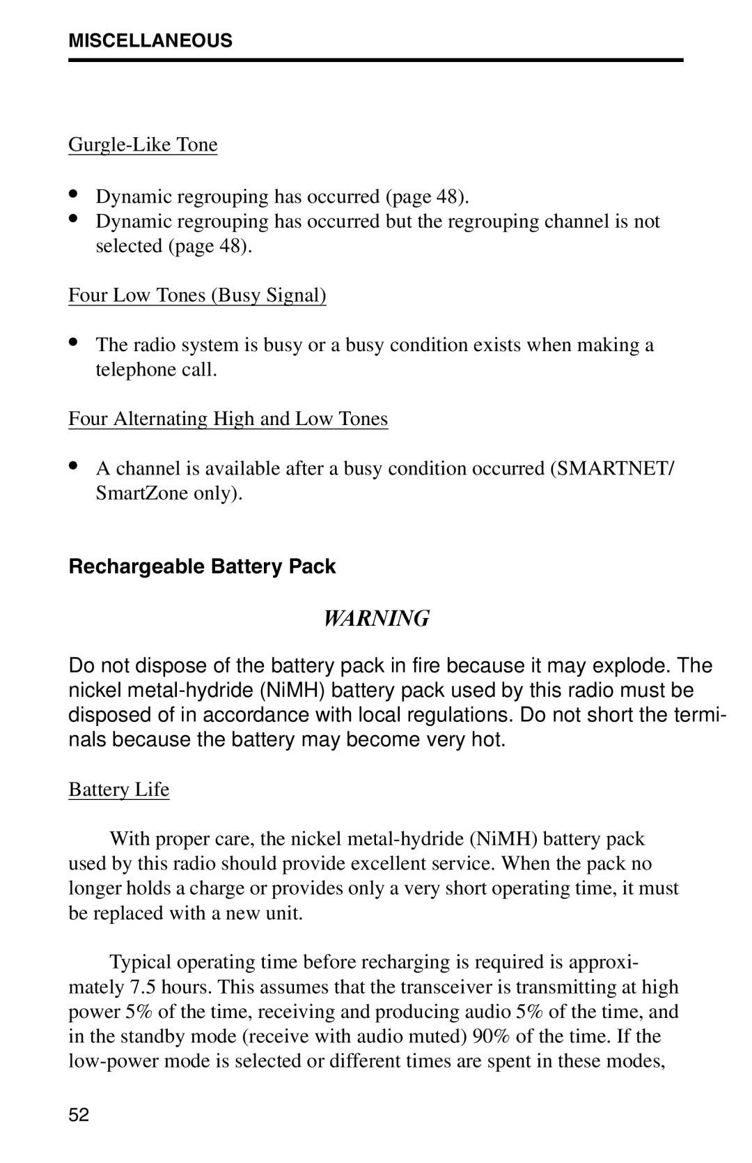 EFJohnson 7700 Series, FM Portable Radio Intrinsically-Safe SMARTNET, SmartZone Conventional Rechargeable Battery Pack 