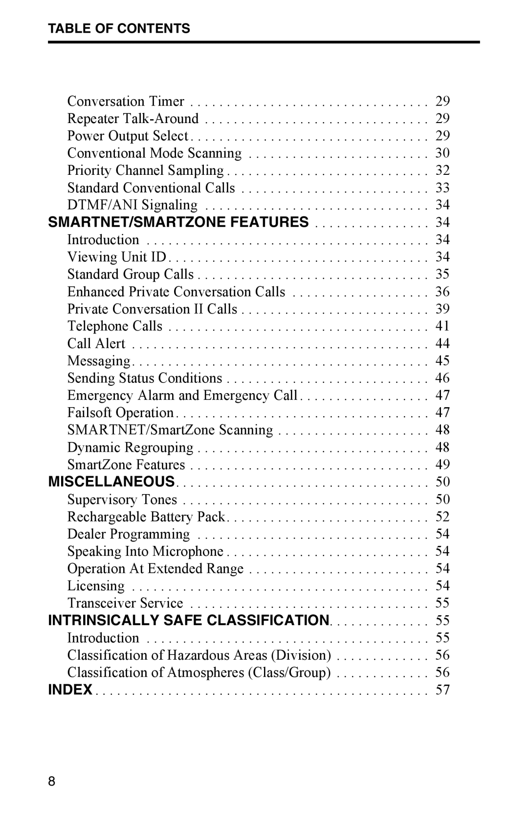 EFJohnson 7700 Series manual Intrinsically Safe Classification 