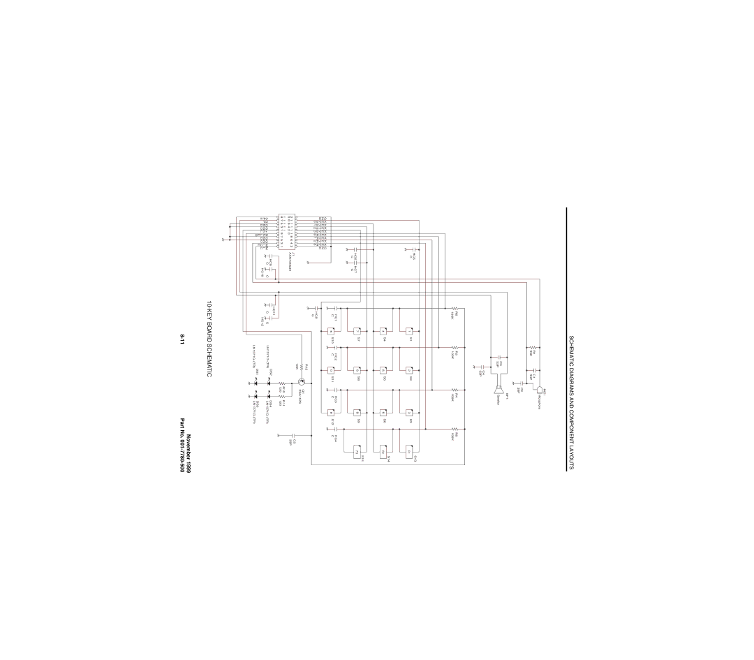 EFJohnson 7780 service manual KEY Board Schematic, S S R R R R 