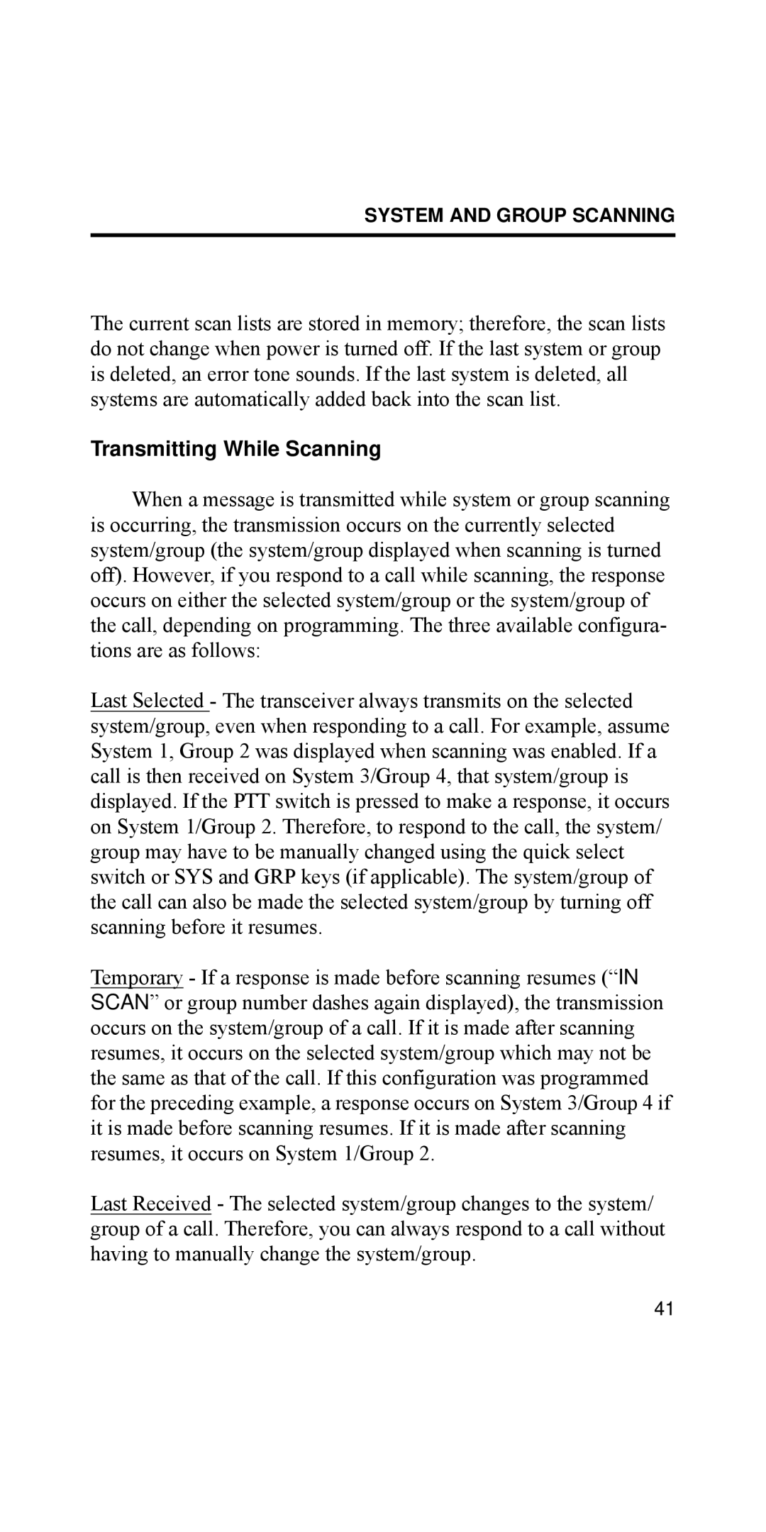 EFJohnson 002-8170-001, 8170 Series manual Transmitting While Scanning, WLRQVýDUHýDVýIROORZVãý 