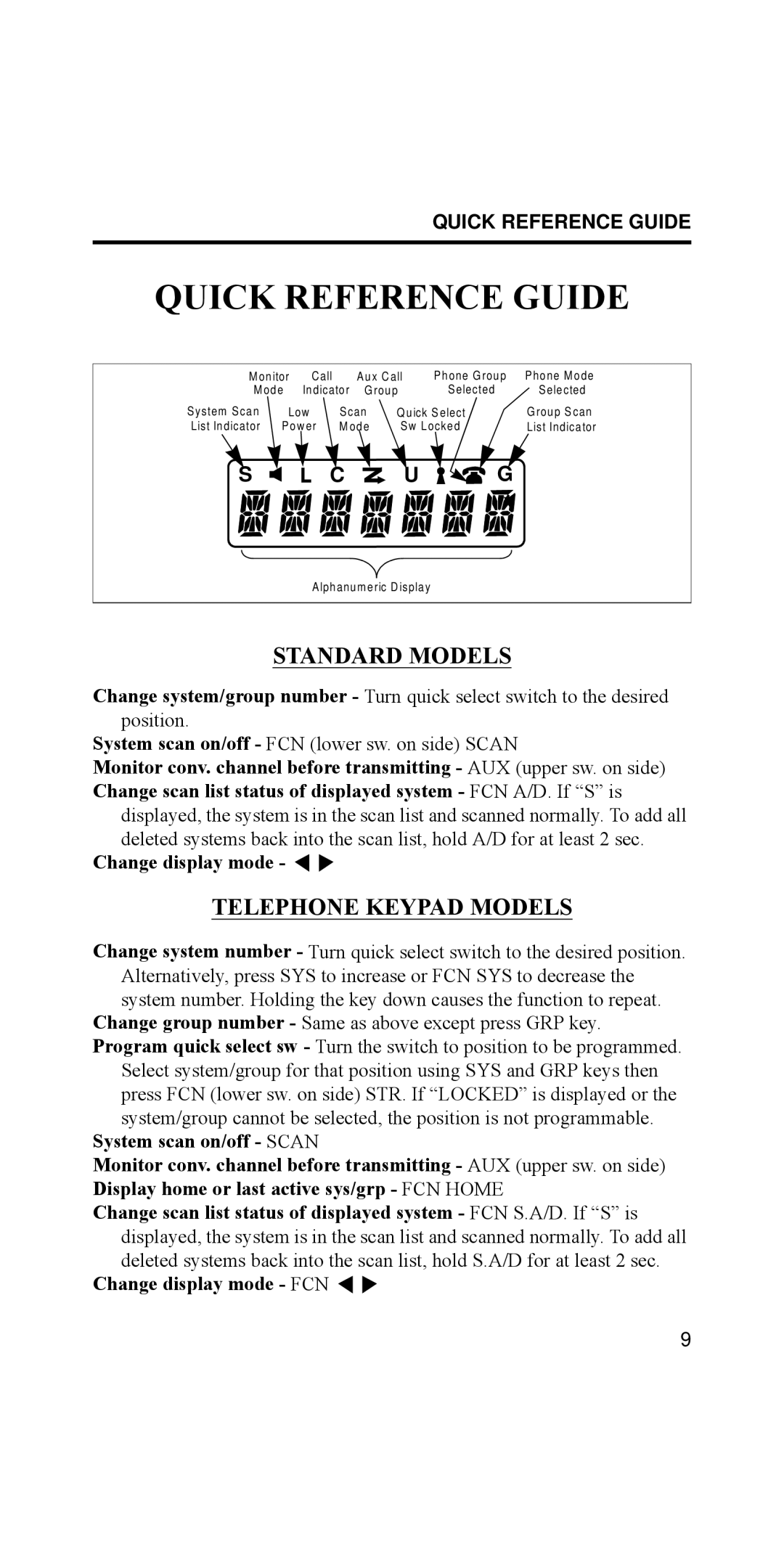 EFJohnson 002-8170-001, 8170 Series manual KDQJHýGLVSOD\ýPRGHýðý&1ý 