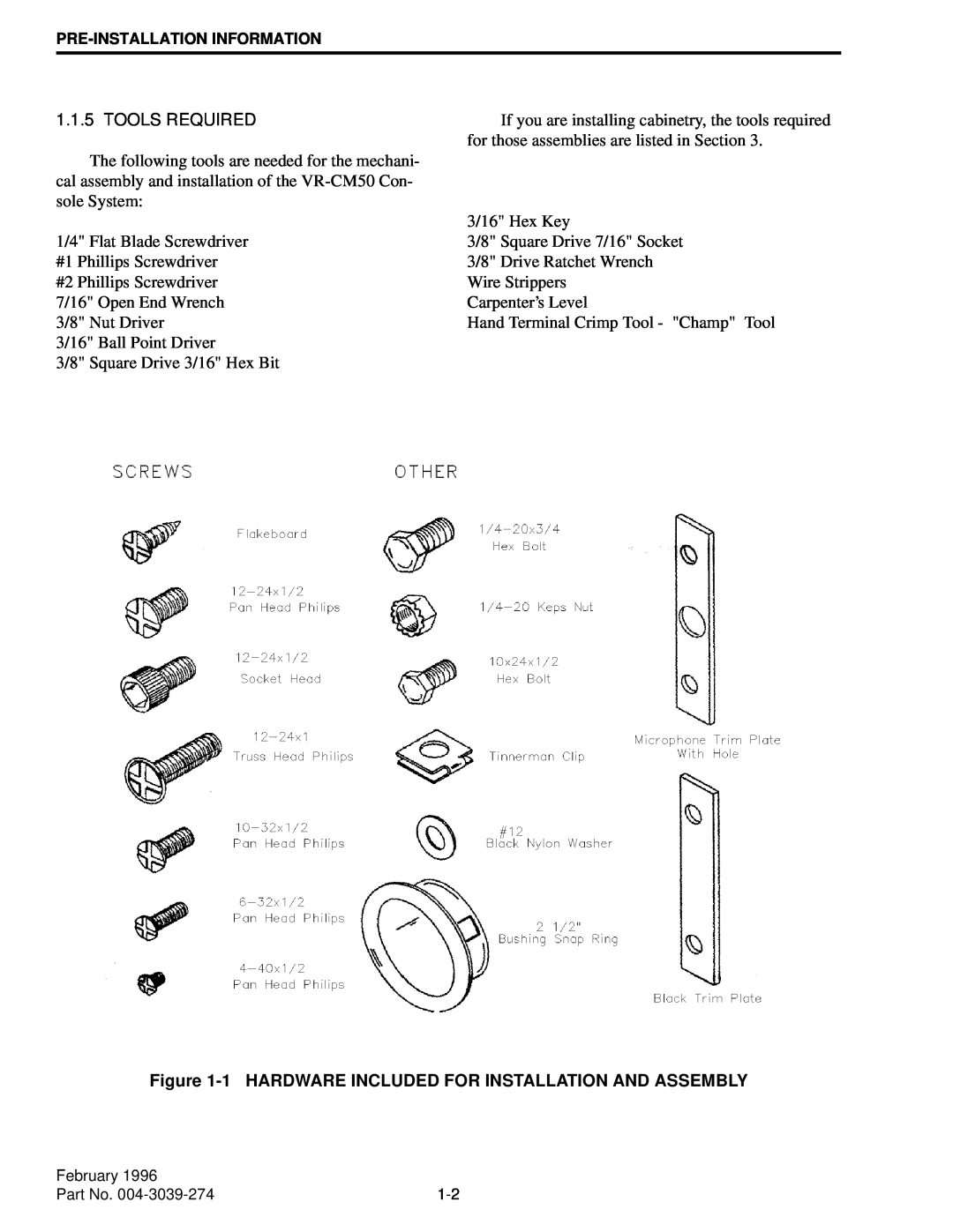 EFJohnson VR-CM50 manual for those assemblies are listed in Section 