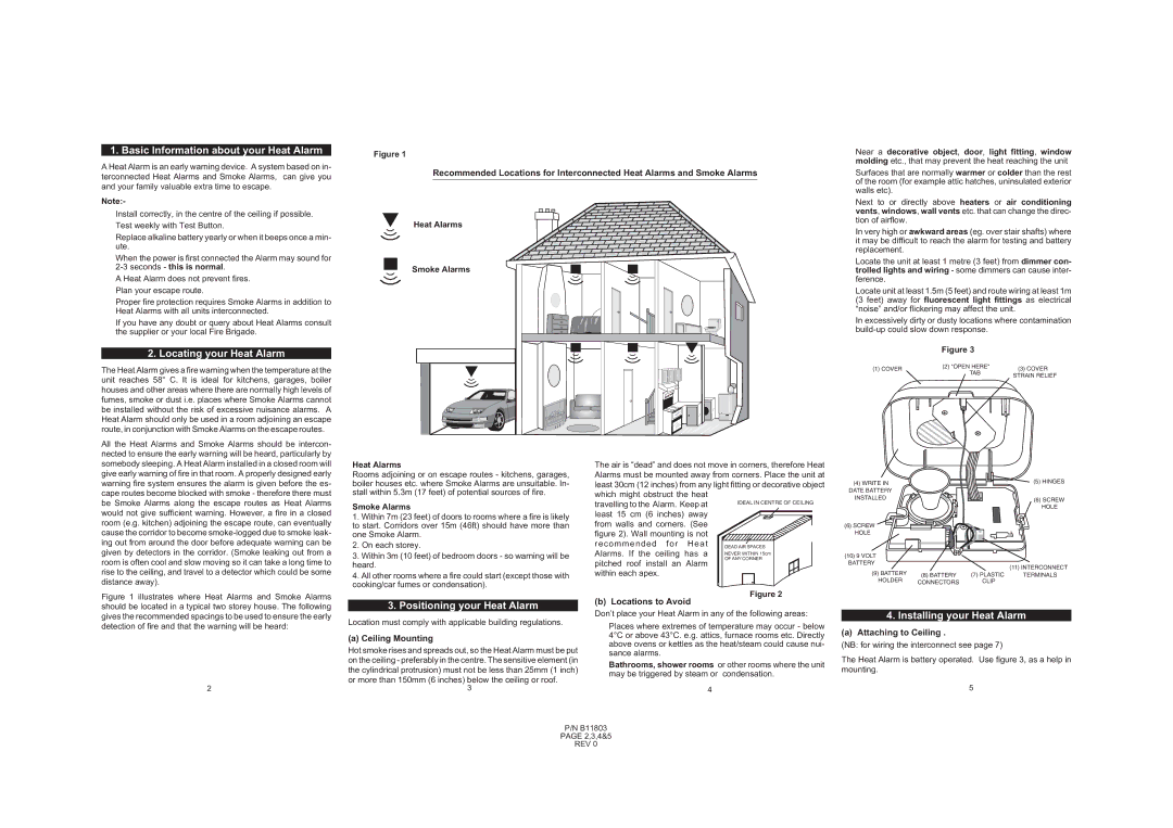 Ei Electronics EI 103C manual Basic Information about your Heat Alarm, Locating your Heat Alarm 