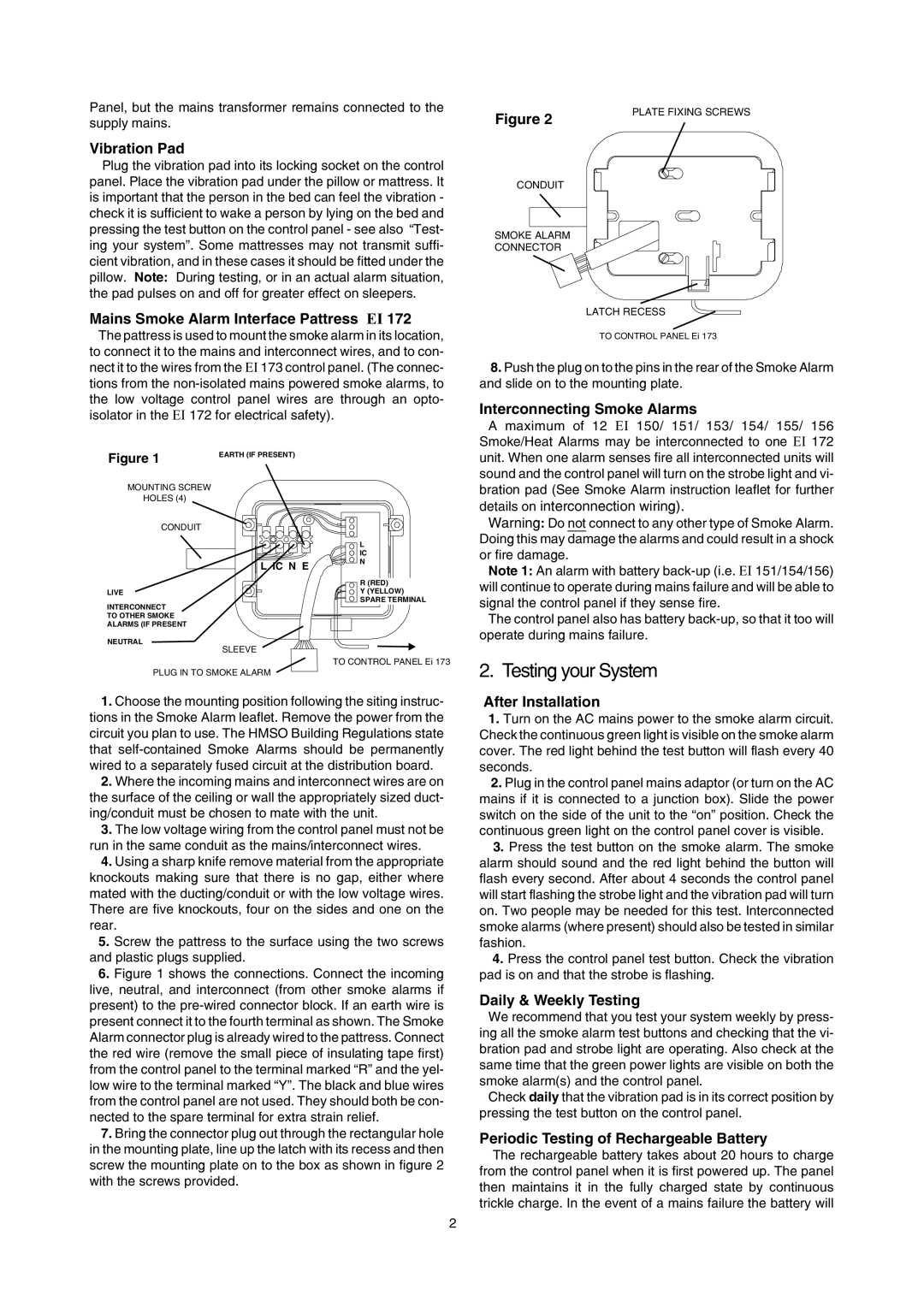 Ei Electronics EI 170, EI 171 manual Testing your System 