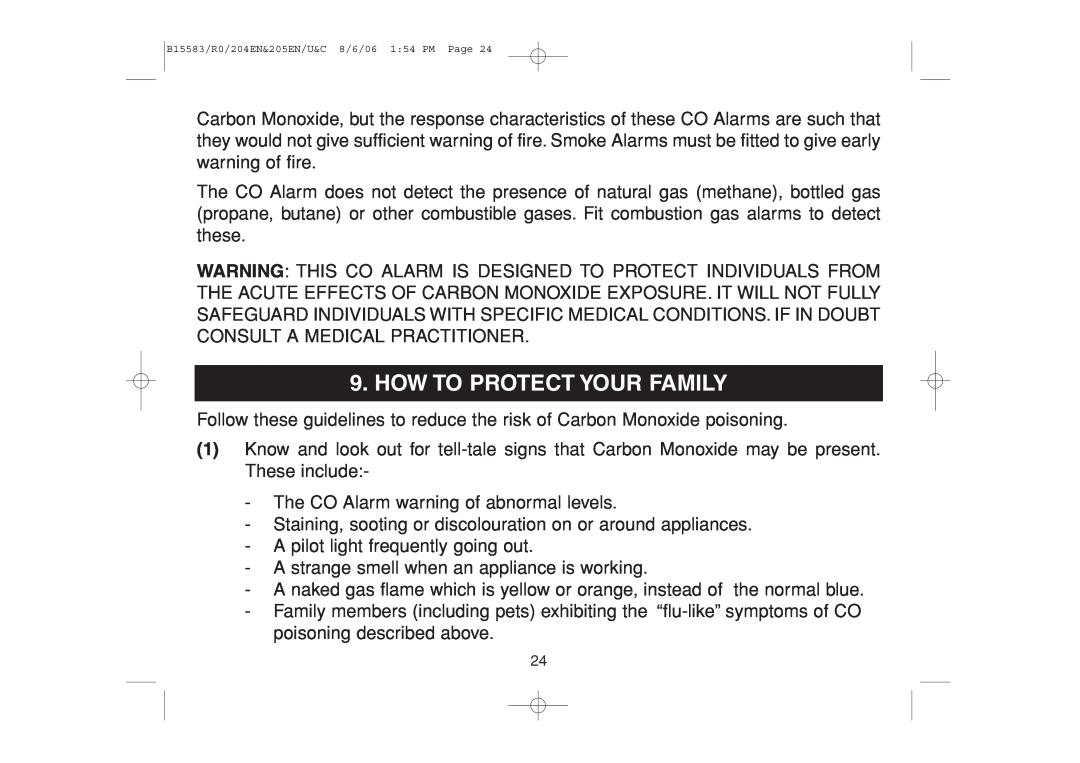 Ei Electronics Ei 205CEN, Ei 205ENA, Ei 204EN manual How To Protect Your Family 