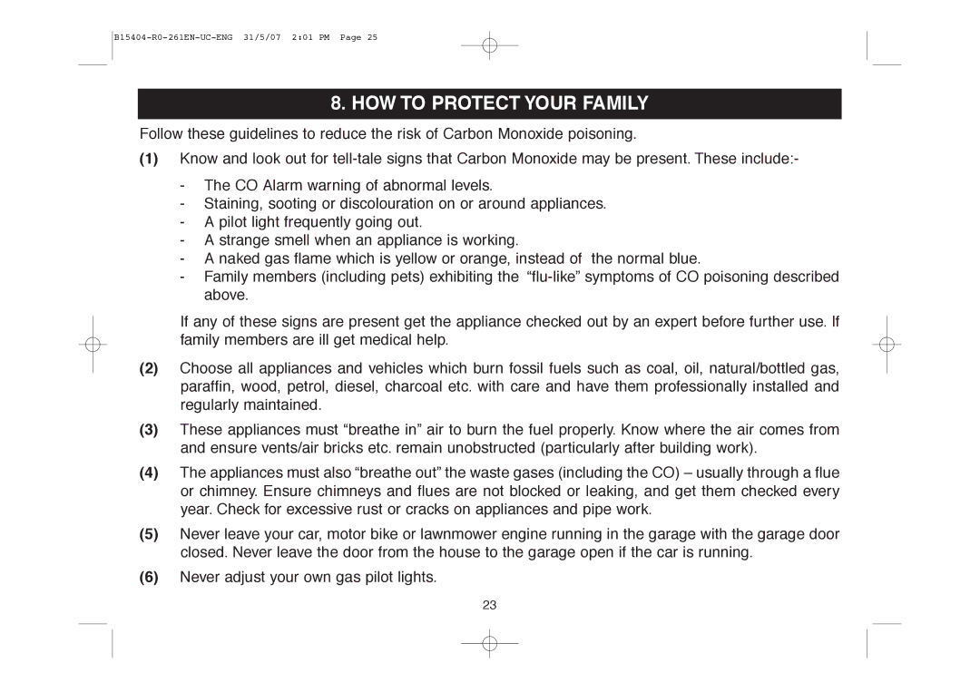 Ei Electronics Ei 261DEN, Ei 261EN manual HOW to Protect Your Family 