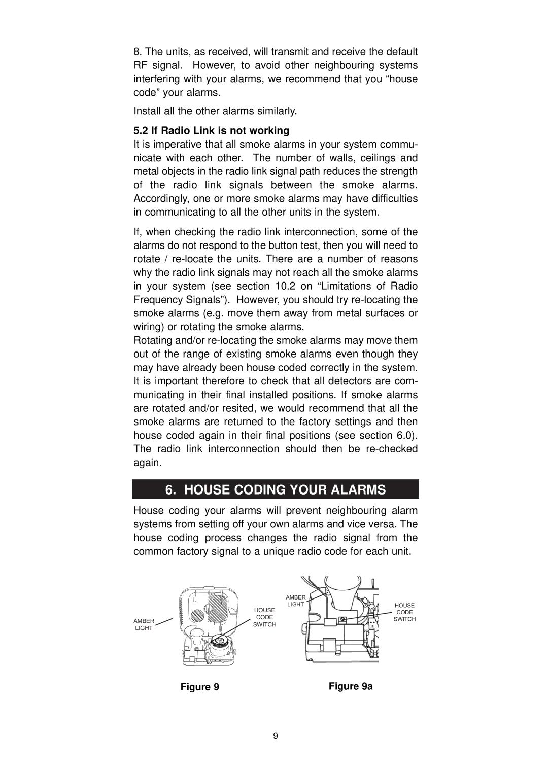 Ei Electronics Ei 3100RF manual House Coding Your Alarms, If Radio Link is not working 