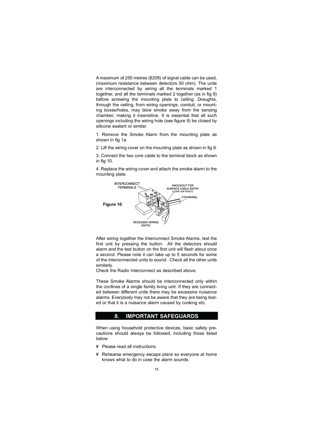 Ei Electronics Ei 405C, Ei 405TYC manual Important Safeguards 