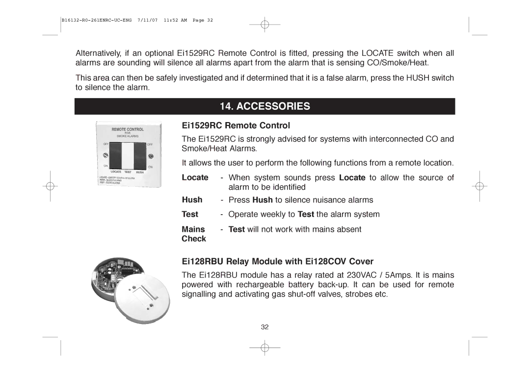 Ei Electronics Ei261DENRC, Ei261ENRC manual Accessories, Check 