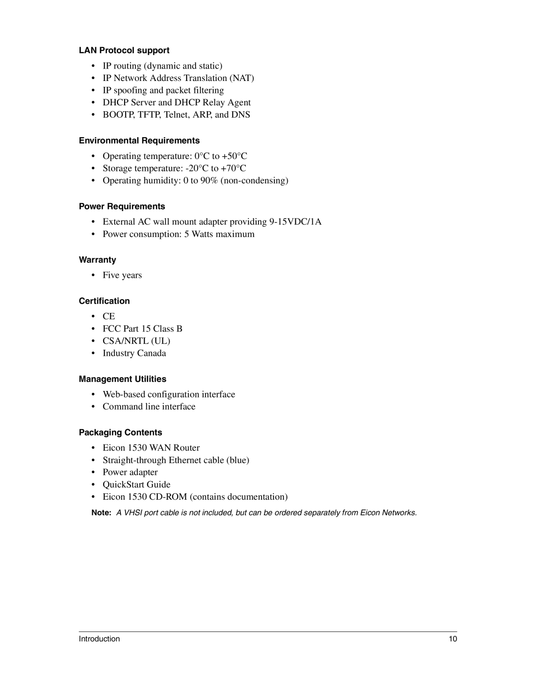 Eicon Networks 1530 manual Csa/Nrtl Ul 