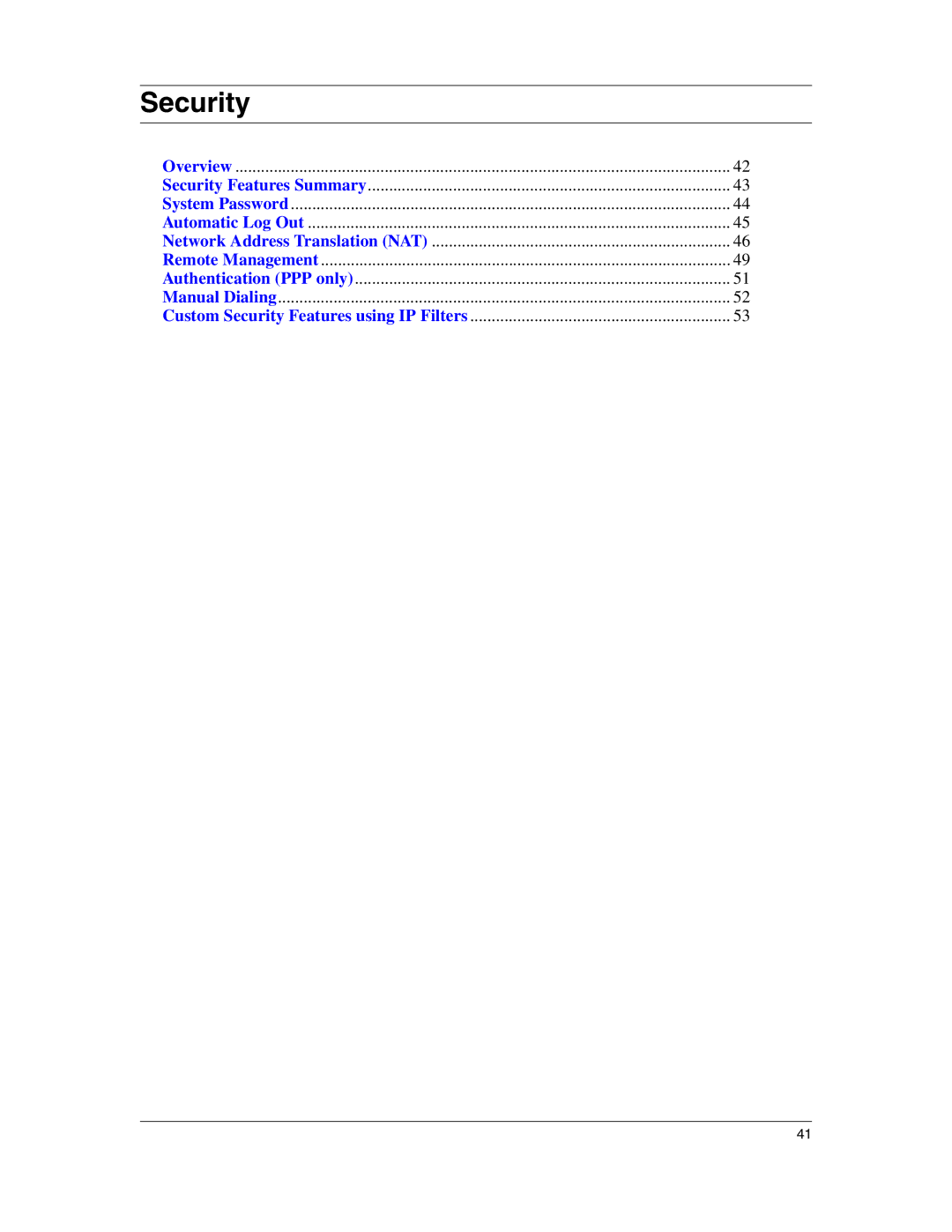 Eicon Networks 1530 manual Security 