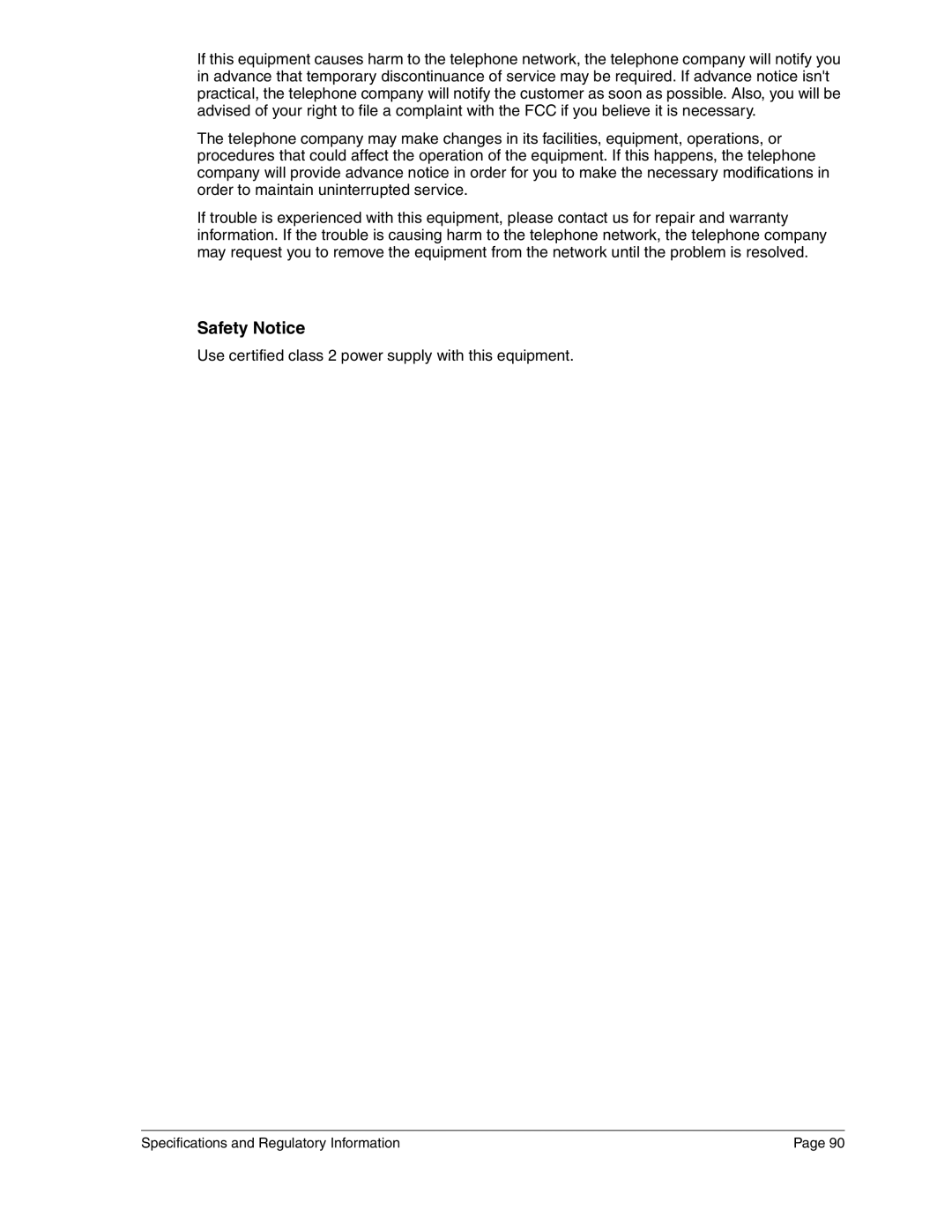 Eicon Networks 2440 manual Safety Notice 