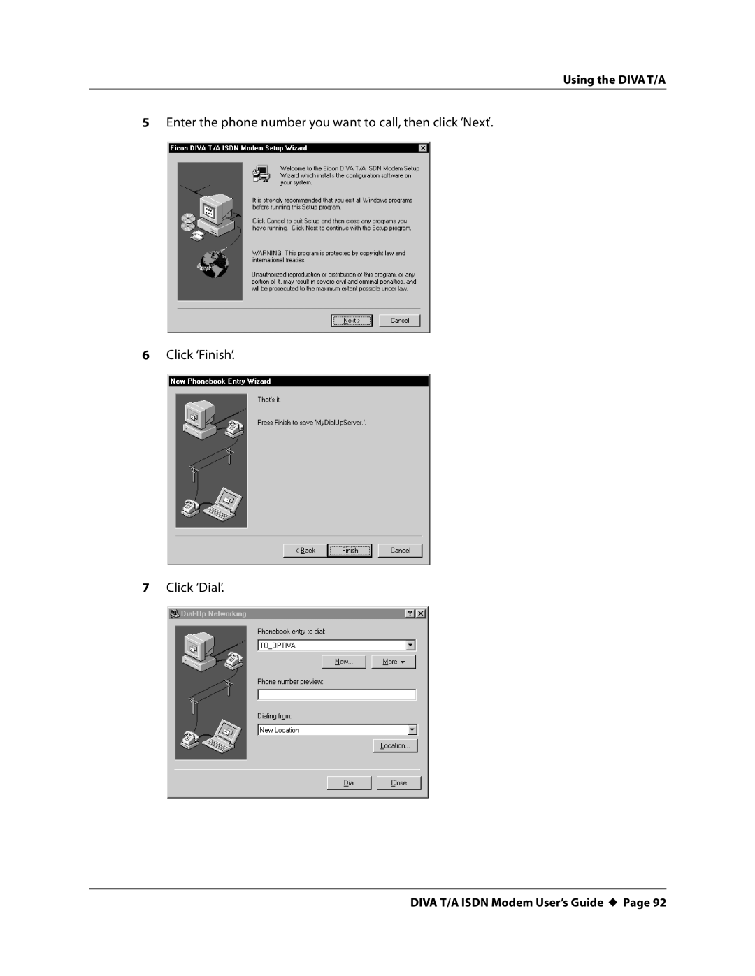 Eicon Networks DIVA T/A ISDN manual Using the DIVAT/A 