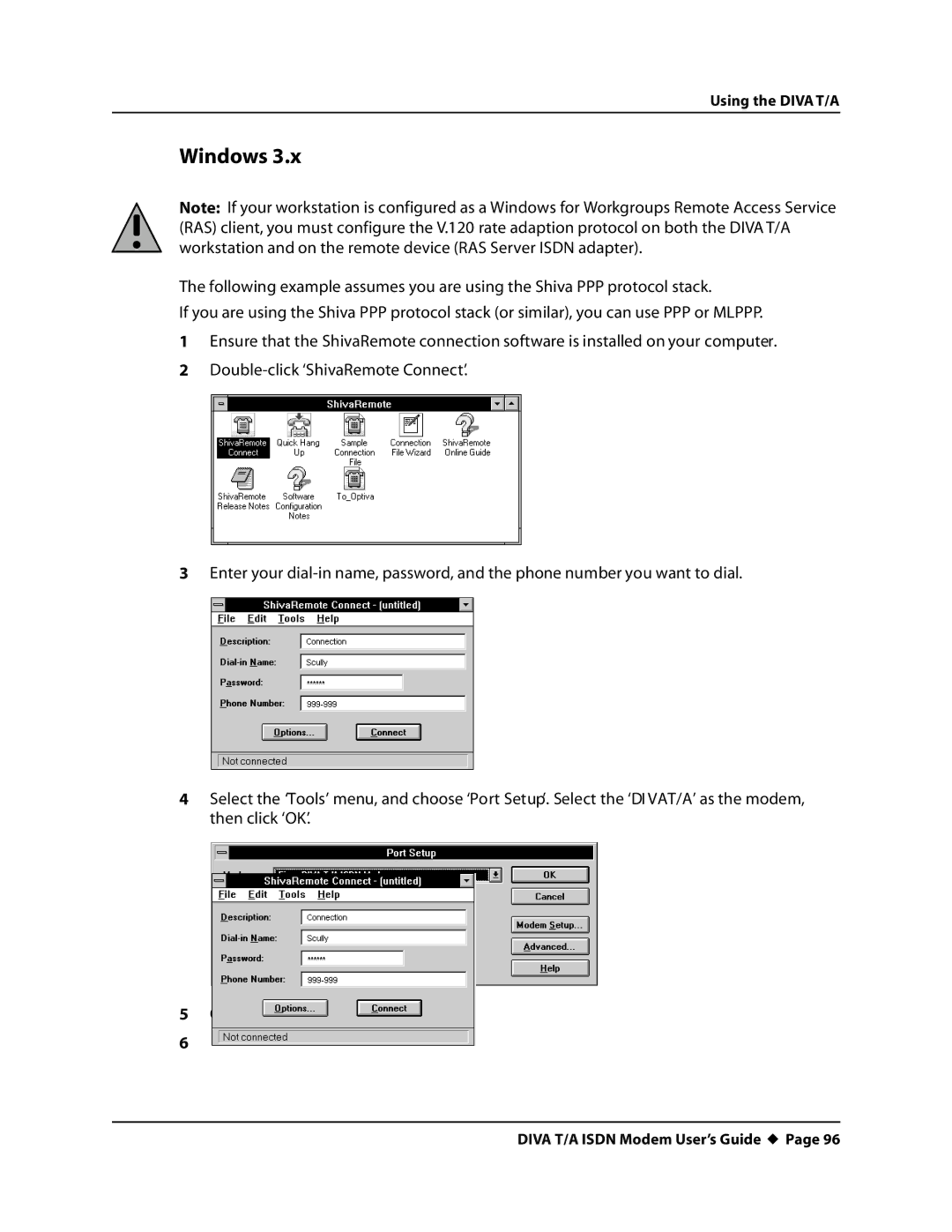 Eicon Networks DIVA T/A ISDN manual Windows 