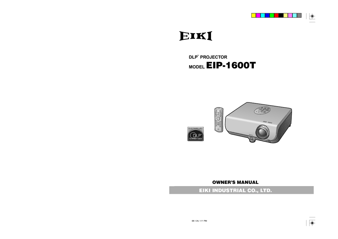 Eiki EIP-1600T owner manual 